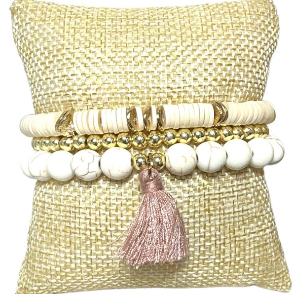 NWT Harper Natural Stone 3 Piece Bracelet Set - Picture 2 of 3